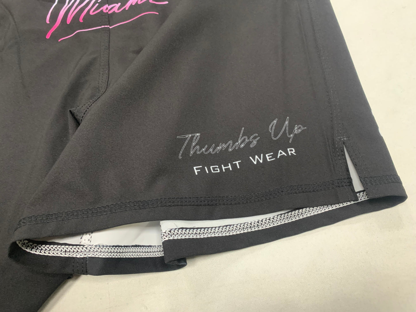 10th Planet Miami SHORTS - Grappling Shorts - Black with Miami Pink/Blue Colors #Trainordont